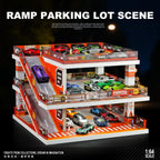 Vitrina para Hot Wheels: Diorama de garaje de coche de juguete con luces
