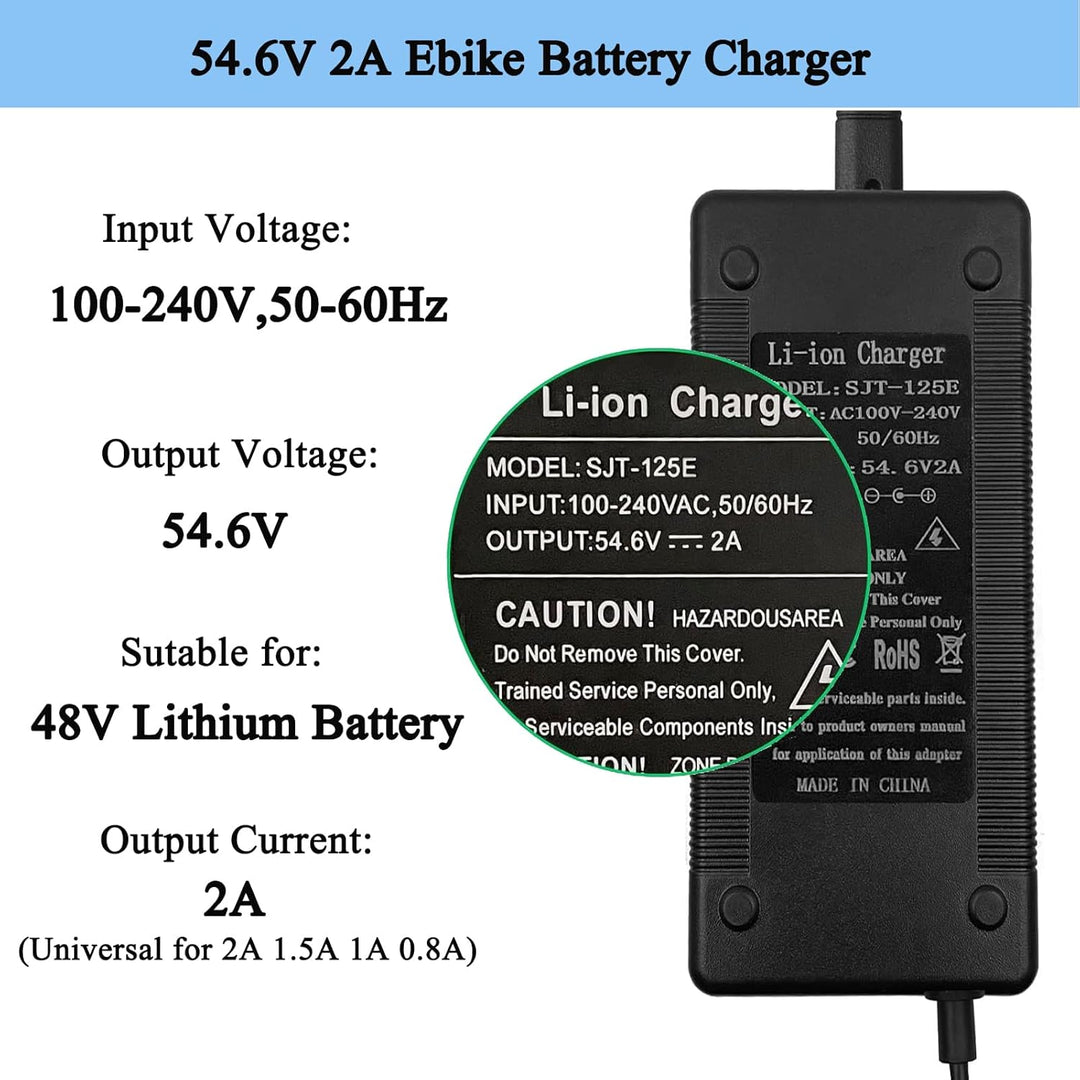 Cargador eléctrico de bicicleta de 48 V 546 V 2 A rápido