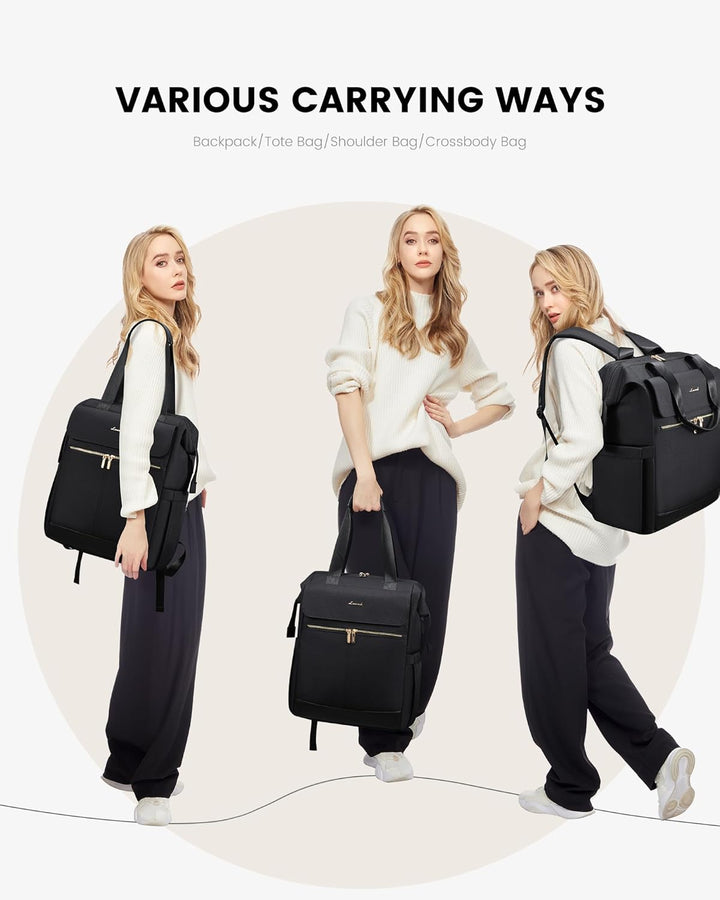 LOVEVOOK Mochila para laptop para mujeres, mochila de trabajo conve...
