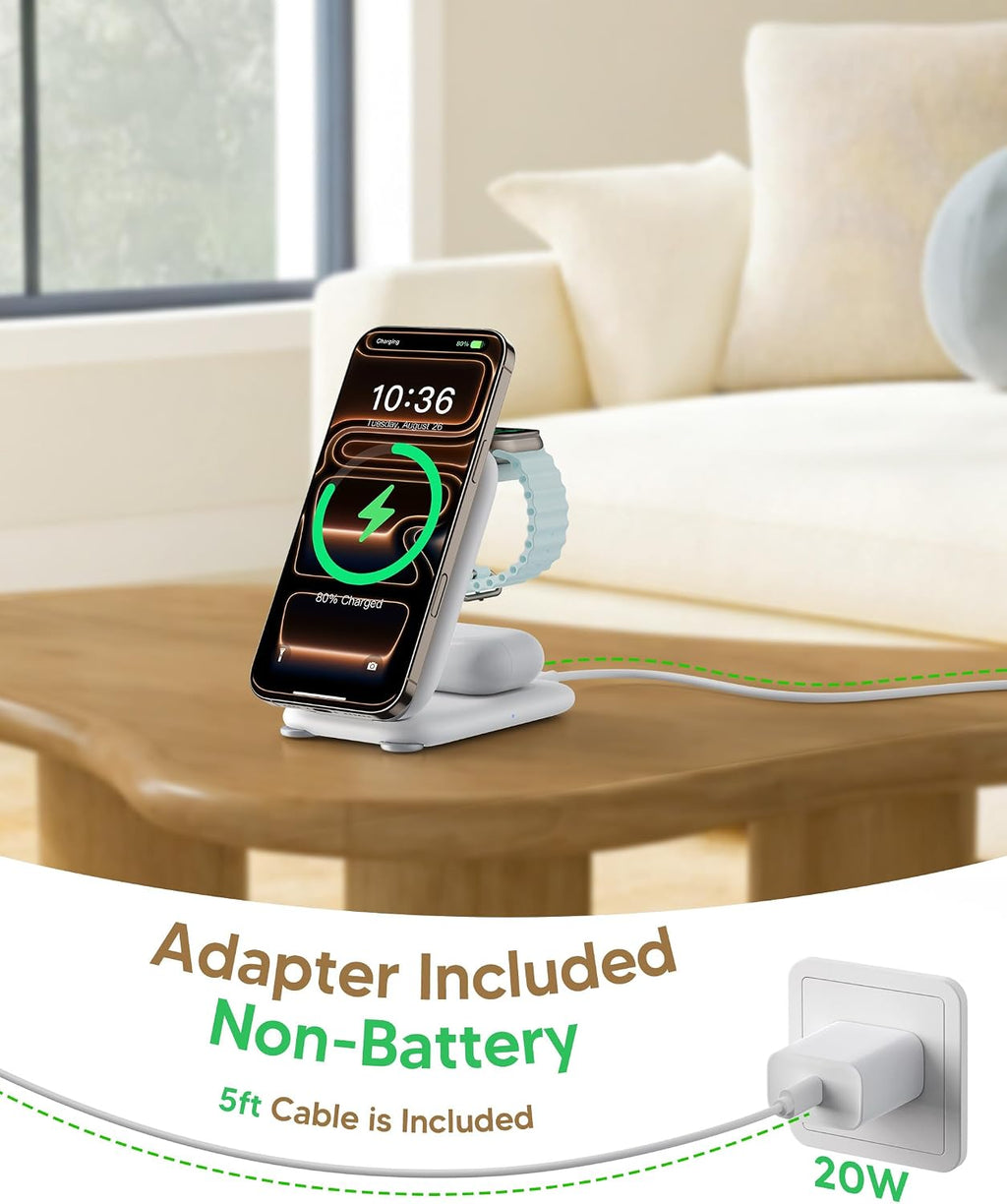 Estación de carga inalámbrica rápida para iPhone Duo de PaktVault