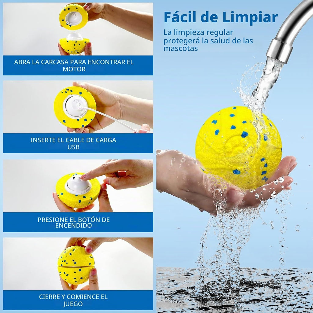 Dolita Juguete interactivo para perros con control remoto, 3 modos, bola vibradora, bola de perro que rebota, bola rodante automática inteligente, material E-TPU para perros grandes/medianos