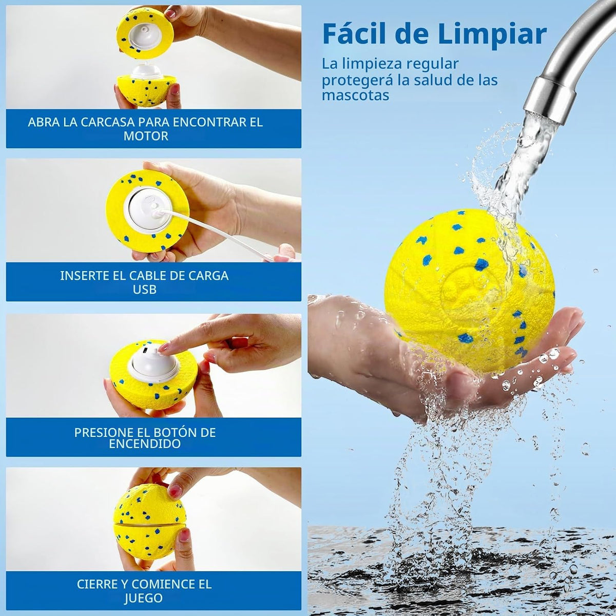 Dolita Juguete interactivo para perros con control remoto, 3 modos, bola vibradora, bola de perro que rebota, bola rodante automática inteligente, material E-TPU para perros grandes/medianos