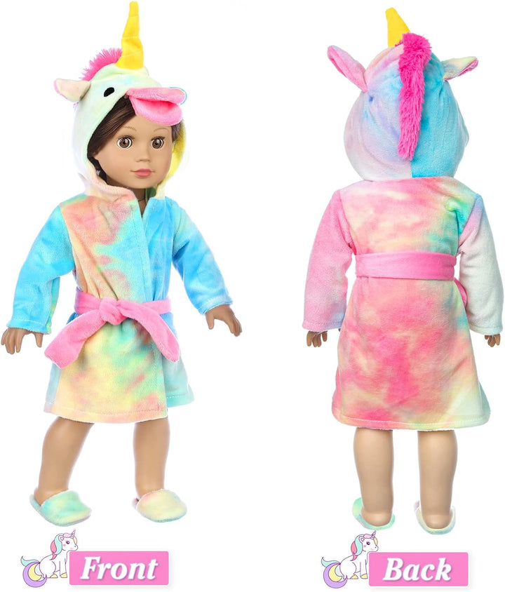 XFEYUE Juego de ropa de muñeca americana de 18 pulgadas y saco de d...