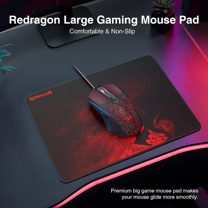Redragon S107 Combo de teclado y mouse para videojuegos, teclado RG...