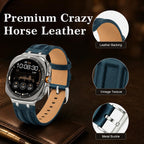 Correa de cuero retro compatible con Samsung Galaxy Watch Ultra 2/1 de