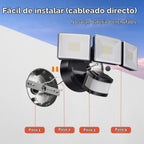 OREiN Paquete de 2 luces de inundación con sensor de movimiento para exteriores, luz LED de seguridad de 30 W 4500 lm con detección de 180 ° y 40 pies, modos de anochecer a amanecer/automático/prueba