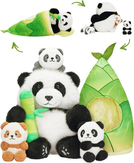 OUOZZZ - Animales de peluche 4 en 1 con bolsa de almacenamiento de...