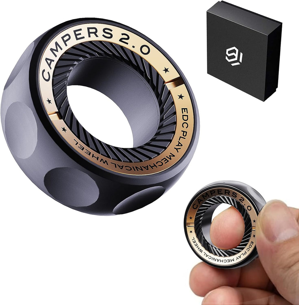 Fidget Spinner para alivio del estrés – Anillo magnético fidget DIY con sonidos atractivos, juguetes de acero inoxidable EDC para adultos y adolescentes, perfecto para el trabajo, estudio, espera