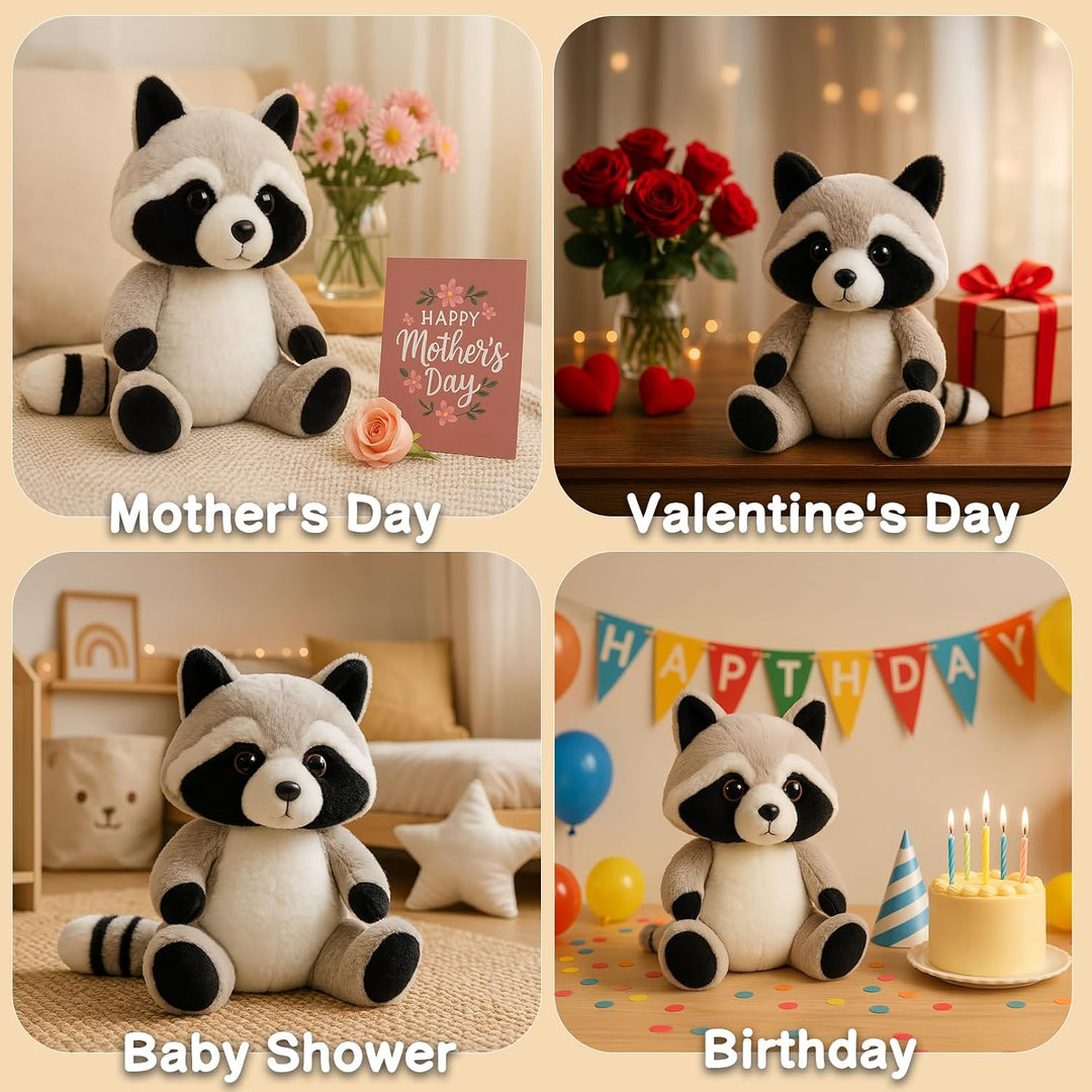WEIGEDU Coon - Animales de peluche de mapache para cumpleaños de ni...