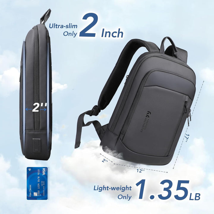 hk Mochila ultradelgada para laptop para hombre, mochila de negocio...