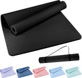 Tapete de yoga extra ancho de 72 x 32 pulgadas, tapete de ejercicio antideslizante de TPE para entrenamiento en casa, tapete de yoga grande de alta densidad de 0.236 pulgadas para hombres y