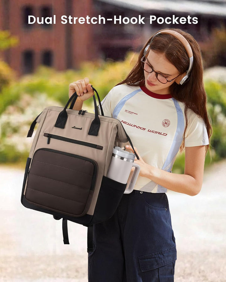 LOVEVOOK - Mochila de computadora portátil para mujer, mochila de t...