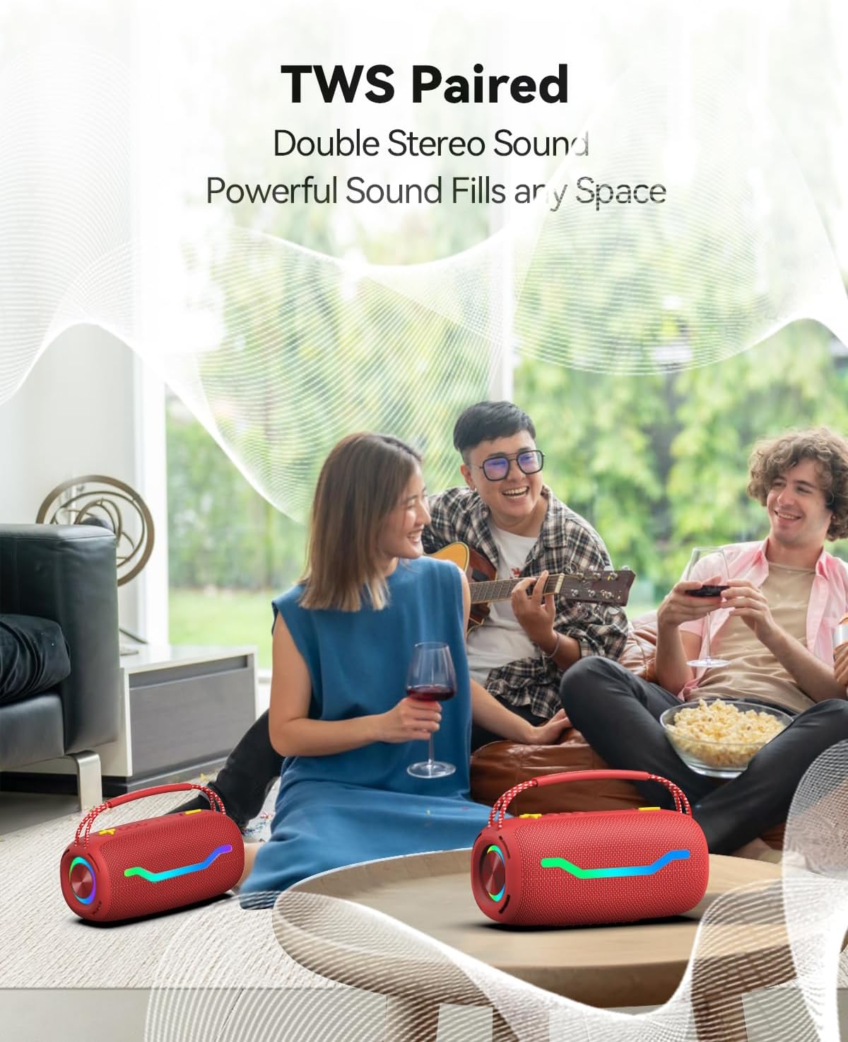 Altavoz Bluetooth portátil con luz, máquina de karaoke impermeable para adultos y niños, sonido fuerte y graves profundos, hasta 8 horas de reproducción, compatible con Bluetooth/AUX/USB para el hogar, fiesta, al aire libre y viajes