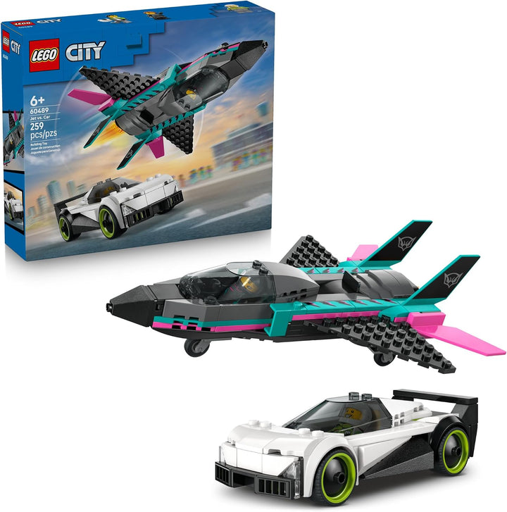 LEGO City Jet vs. Juguetes de construcción de automóviles para niño...