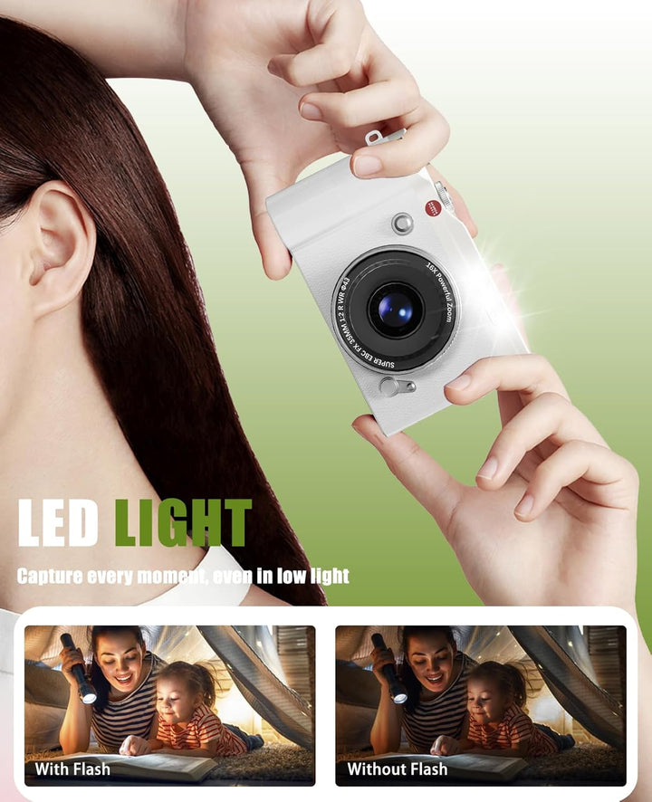 HEYMAO Cámara digital para niños, 64 MP, 1080P, 2.4 pulgadas, panta...