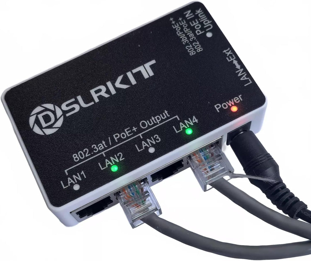 DSLRKIT PoE 90watt 5 puertos Gigabit PoE interruptor