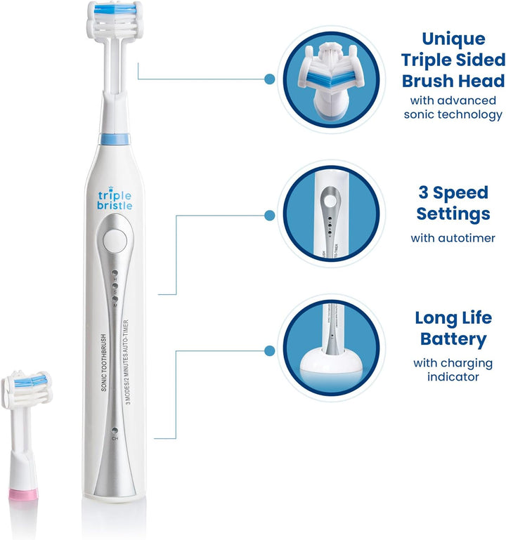 Cepillo de dientes Sonic original de triple cerda | Cepillo de dien...