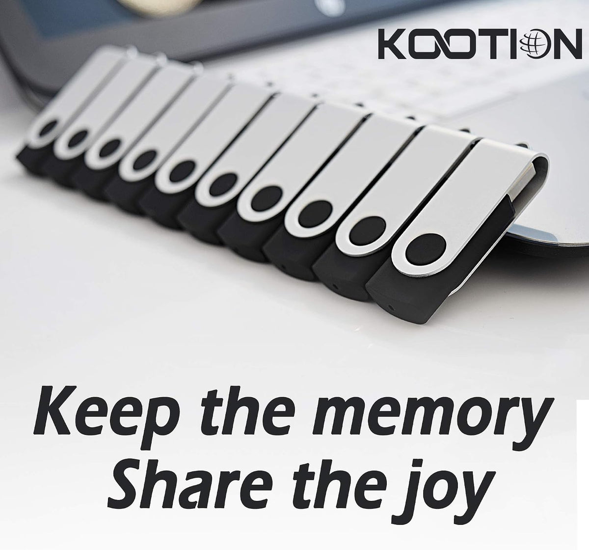 KOOTION Paquete de 10 unidades flash de 4 GB USB 2.0 de 4 GB