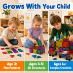 Mini azulejos magnéticos para niños, juego de construcción de 86 piezas con