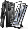 SUPCASE Funda para Samsung Galaxy S24 Ultra con soporte, [Unicorn Beetle Pro] [2 marcos frontales] [Protector de pantalla integrado y clip para cinturón] Funda de protección de grado militar para