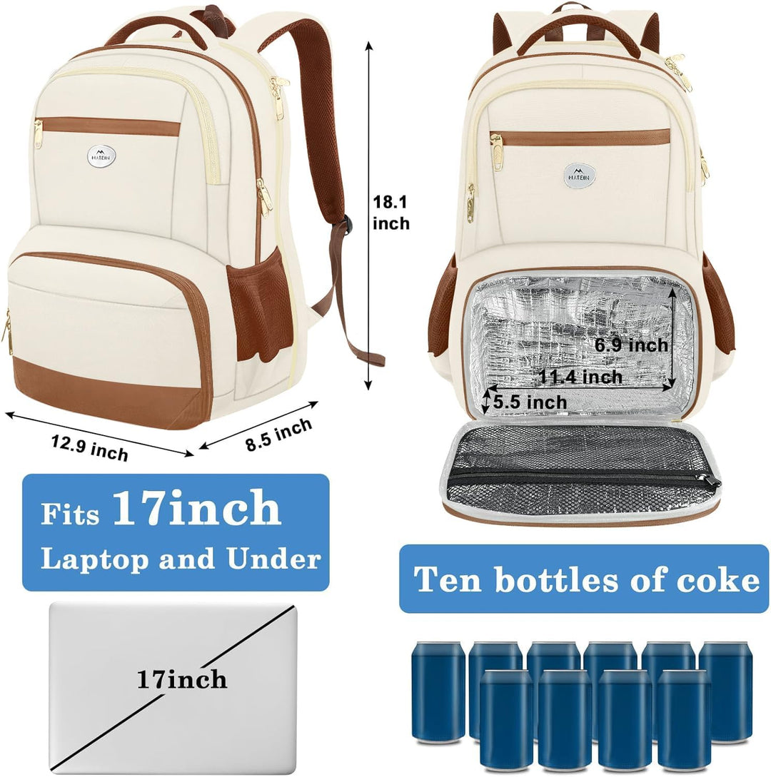 MATEIN Mochila de almuerzo para mujer, resistente mochila térmica t...