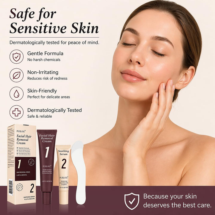 Kit de depilación facial suave para mujeres \u2013 Removedor de vel...