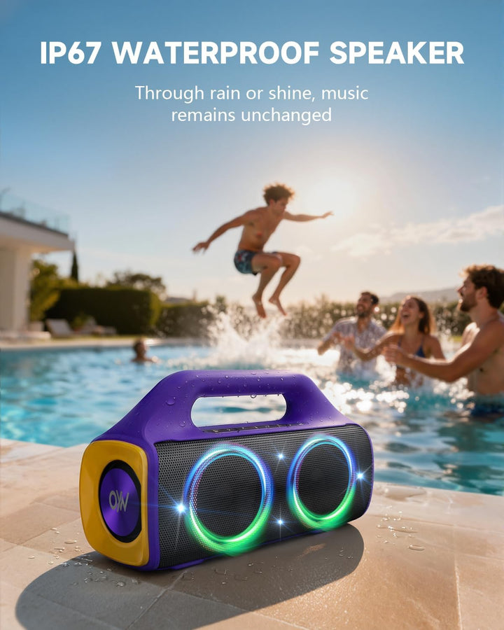 OYW Altavoz Bluetooth impermeable IPX67: 80 W (pico) Altavoces inal...