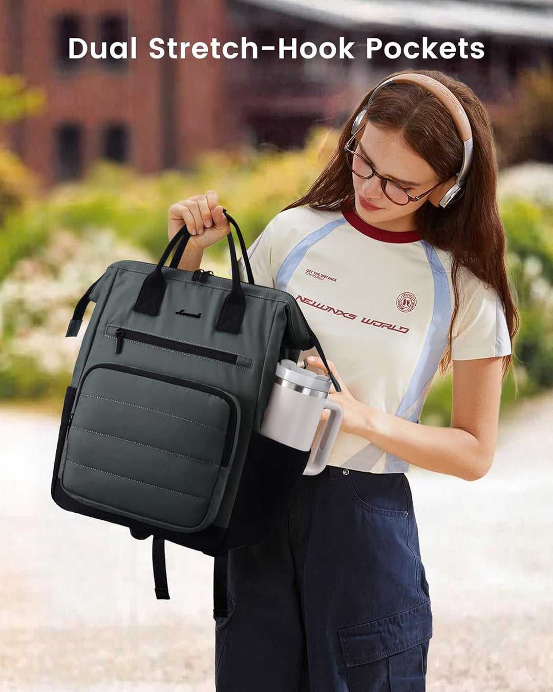 LOVEVOOK - Mochila de computadora portátil para mujer, mochila de t...