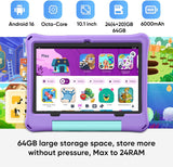 Tablet infantil de 10 pulgadas, tableta Android 16 para niños, proc...