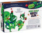 MindWare Marble Run Mini Golf – Juguetes de construcción para niños de 4 a 8 años – Giro único en la carrera clásica de canicas para niños de 4 a 8 años – Laberinto de mármol incluye 75 piezas de pista, 20 canicas y nuevos componentes emocionantes