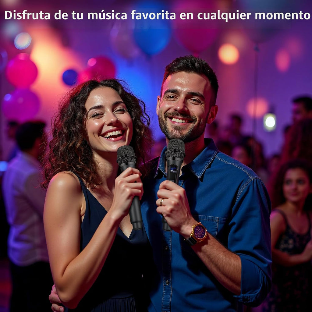 Micrófono inalámbrico, sistema profesional de micrófono dinámico in...