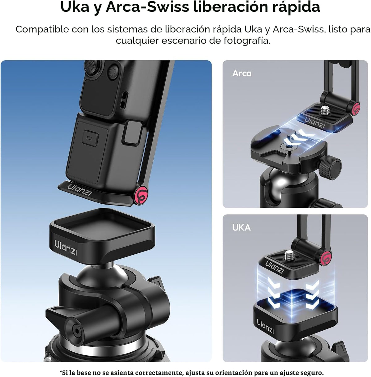ULANZI Trípode para cámara MA66 compatible con DJI OSMO Pocket 3/Pocket 4/4