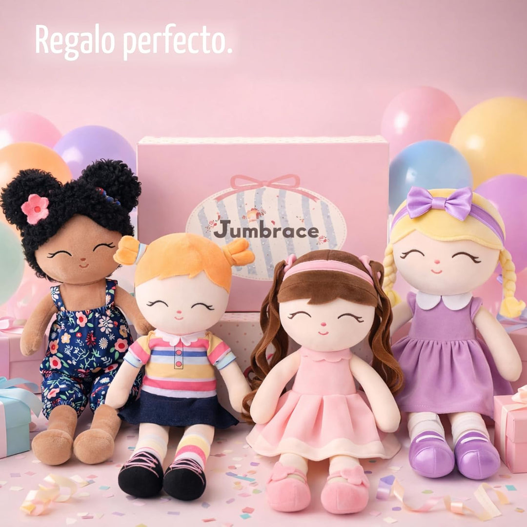 Jumbrace Muñeca de bebé suave de 16 pulgadas, muñeca de trapo para...