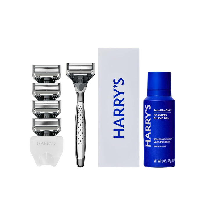 Kit de Afeitado Original Harry's para Hombres - Mango de Navaja...