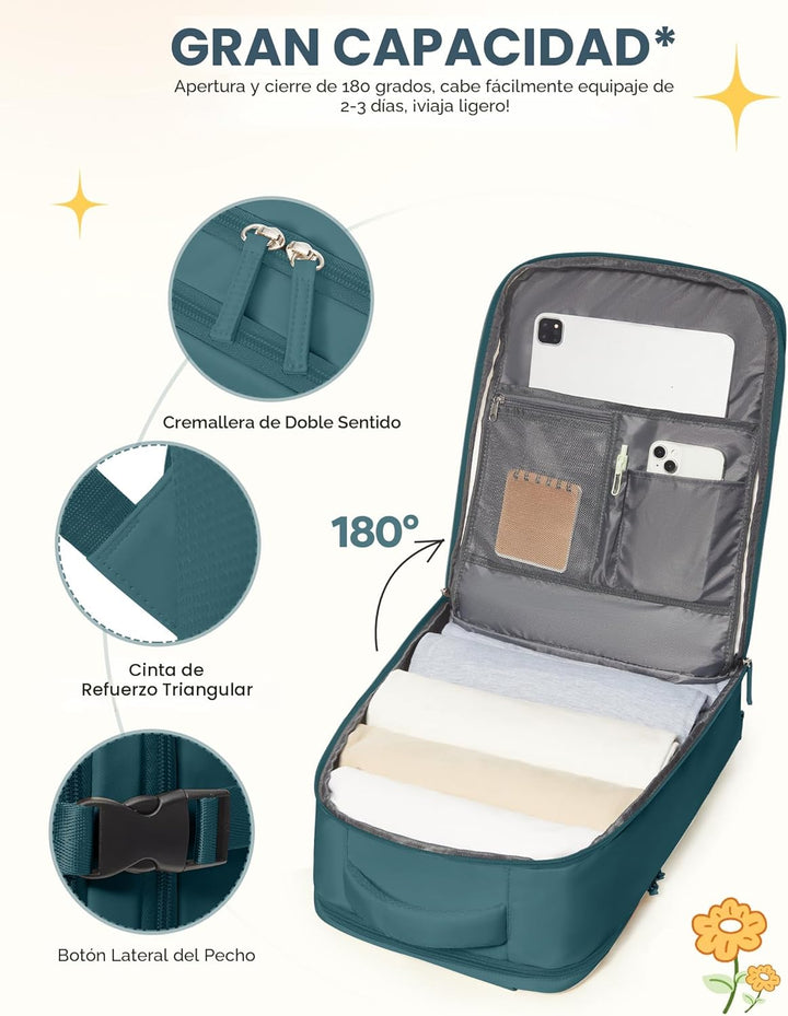 Coofay Casual o Versátil, A-pavo real azul, Estándar, Mochilas de v...