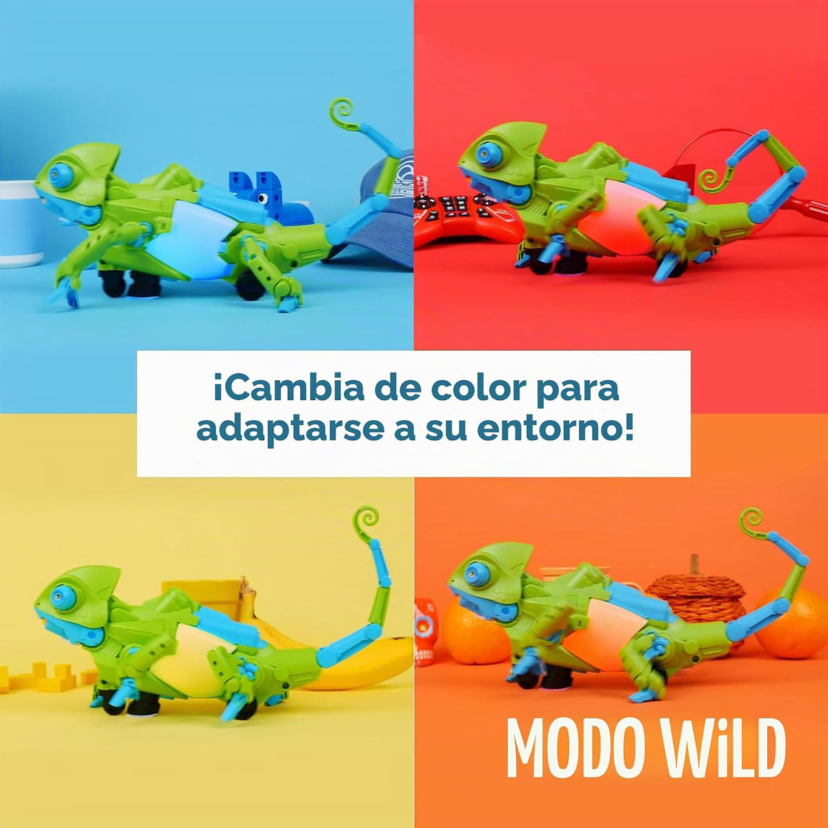 Thames & Kosmos My Robotic Pet: Coding Chameleon STEM Kit de construcción y experimento | Robot de codificación con detección de color para niños y niñas a partir de 8 años, diversión educativa sin pantalla, reptil robótico con 3 modos de juego