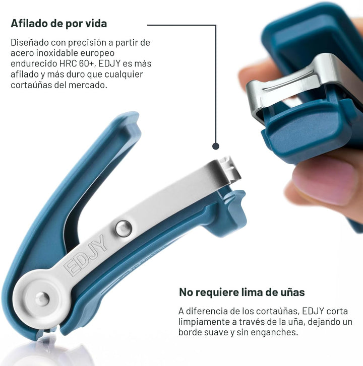 EDJY Cortador de uñas de los pies, cortador de uñas de acero inoxid...