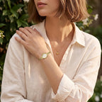 CHEETAH Reloj delicado dorado para mujer con pulsera retro clásica, caja ovalada y esfera minimalista, regalo para ella