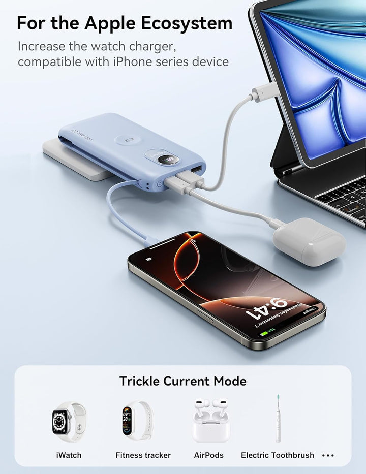 Portable Charger, 10000mAh 22.5W Power Bank Fast Charging with Buil...