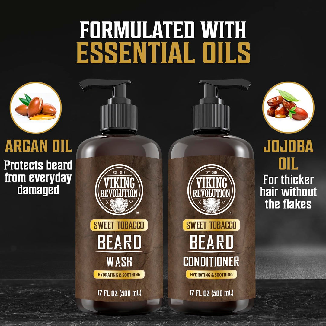 Viking Revolution - Set de lavado y acondicionador para barba - Tab...