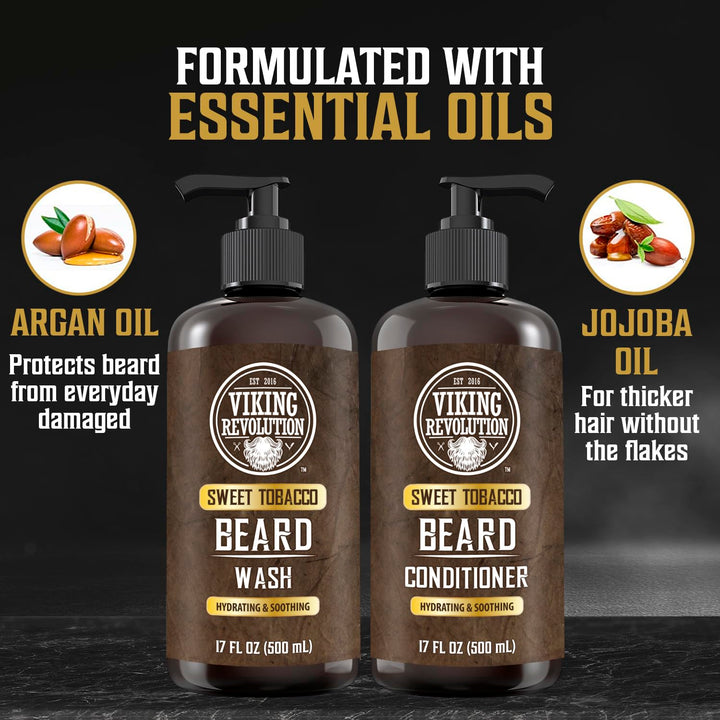 Viking Revolution - Set de lavado y acondicionador para barba - Tab...