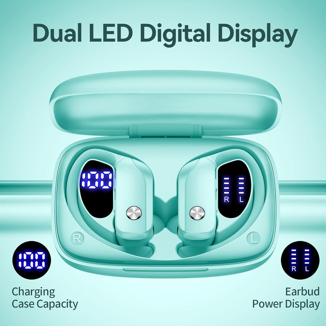 bmani Ear Buds - Auriculares inalámbricos Bluetooth con pantalla LE...