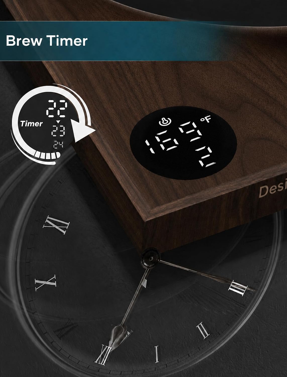 INTASTING Hervidor Eléctrico con Pico Longo y Control de Temperatura de ±1℉, 0.9L