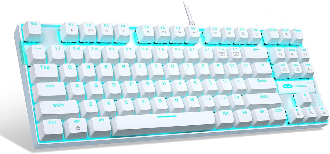MageGee Teclado mecánico para juegos con interruptor azul, teclado...