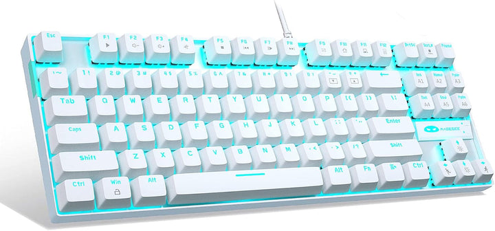 MageGee Teclado mecánico para juegos con interruptor azul, teclado...