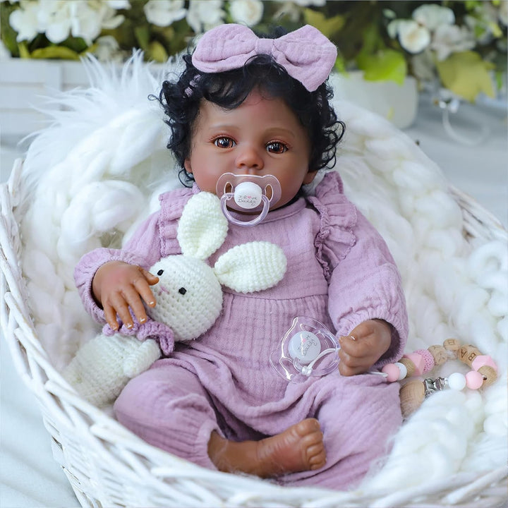 WOOROY Muñecas Realistas Reborn Baby Dolls Niña Negra \u2013 Muñeca...