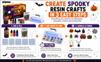 Lámpara ESAM Group Kit de joyería de resina UV de Halloween para niños