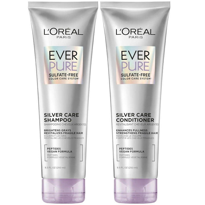 L'Oreal Paris EverPure Silver Care - Juego de champú y acondici...