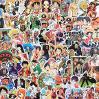 120 piezas de calcomanías de One Piece de dibujos animados