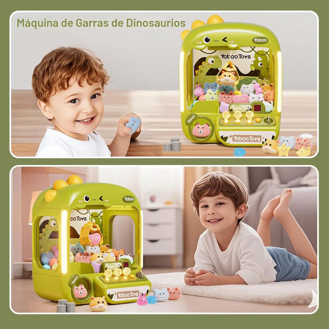 64 PIEZAS Máquina de Garras Grande para Niños Dinosaurio, Juguetes...